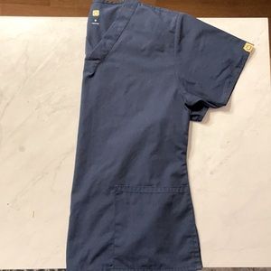 Navy Blue WonderWink Scrub Top